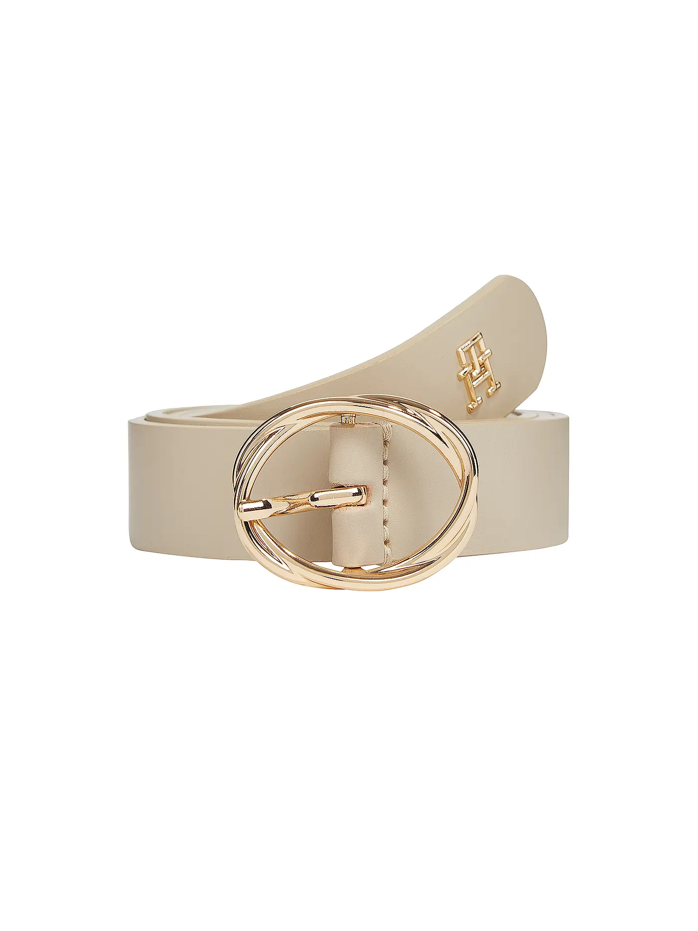 TOMMY HILFIGER | Ledergürtel TH CHIC | creme